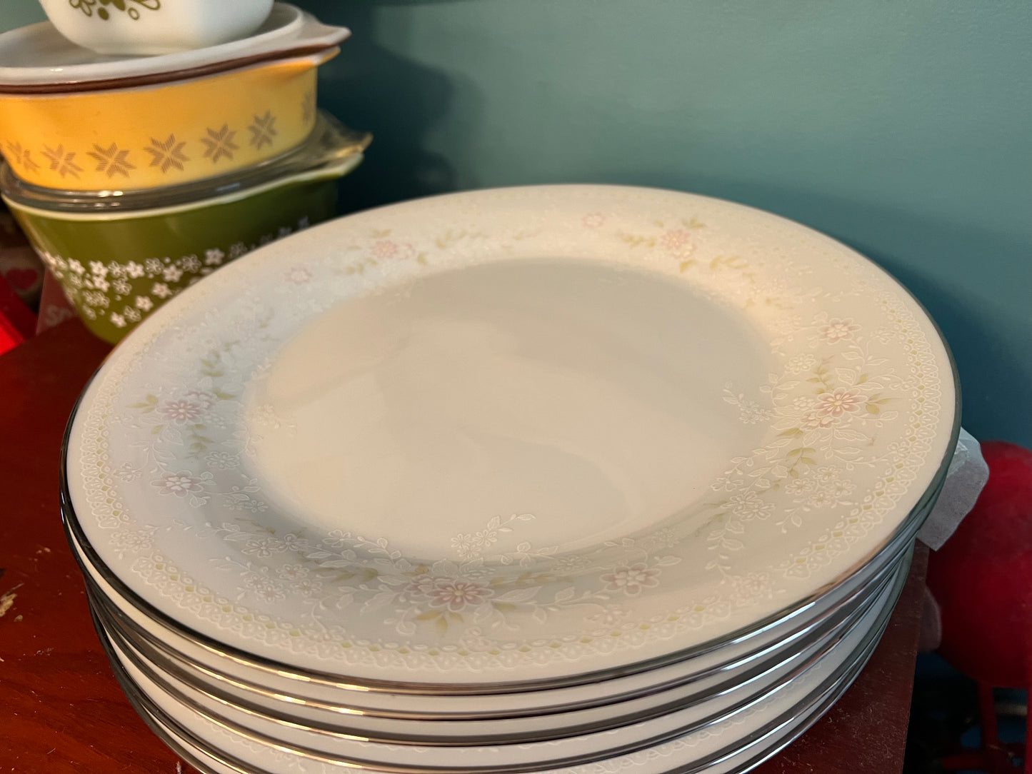 Noritake Vintage China Plates with Floral Design
