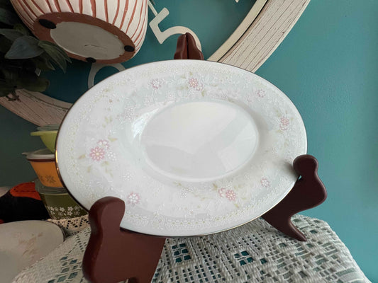 Vintage Noritake Temptation Gravy Bowl with Underplate | Collectible Fine China | Floral Dinnerware