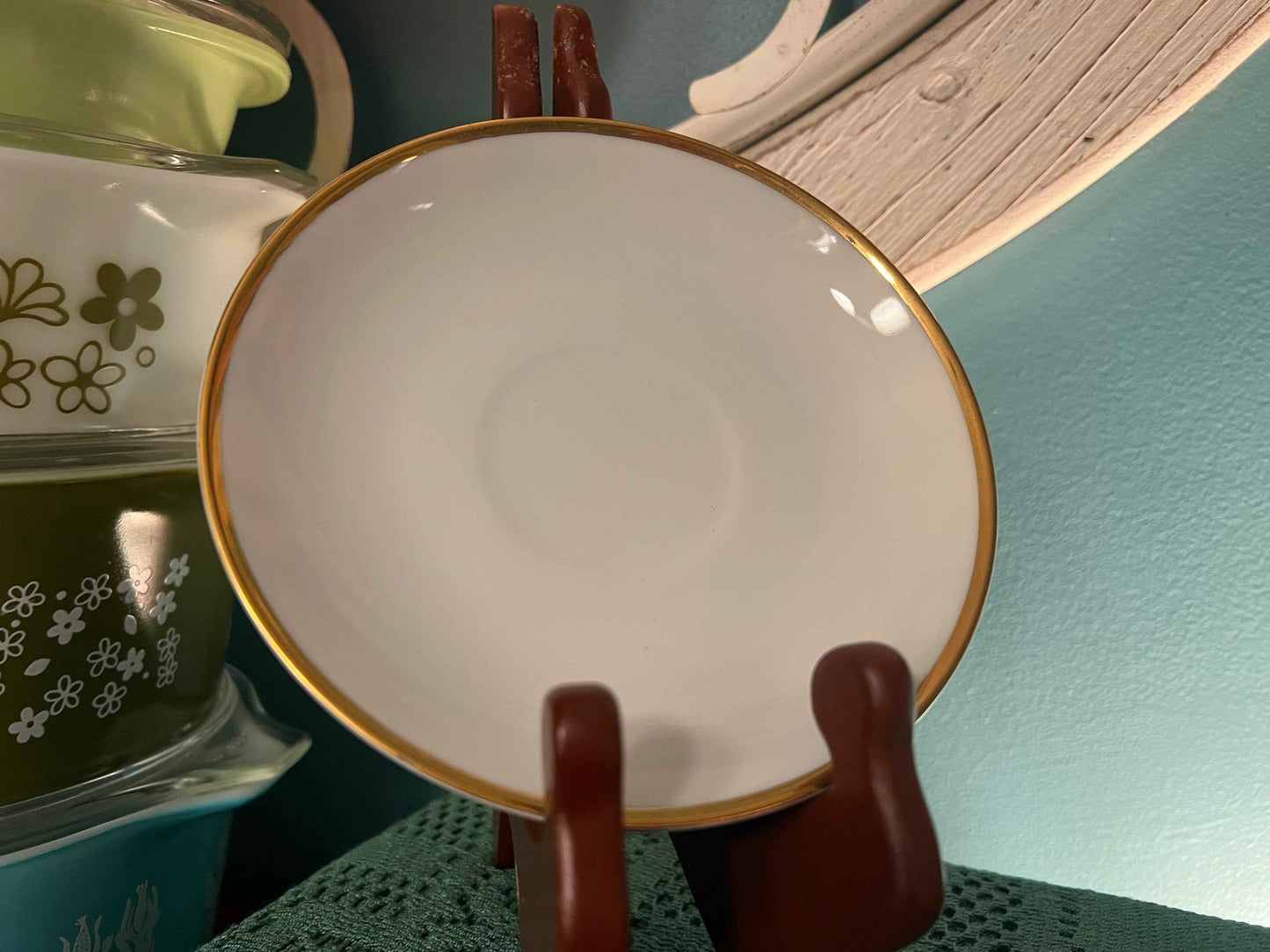 Vintage Noritake China Tea Setting | Tea Cup, Saucer, and Bread Plate | Red M Wreath Mark