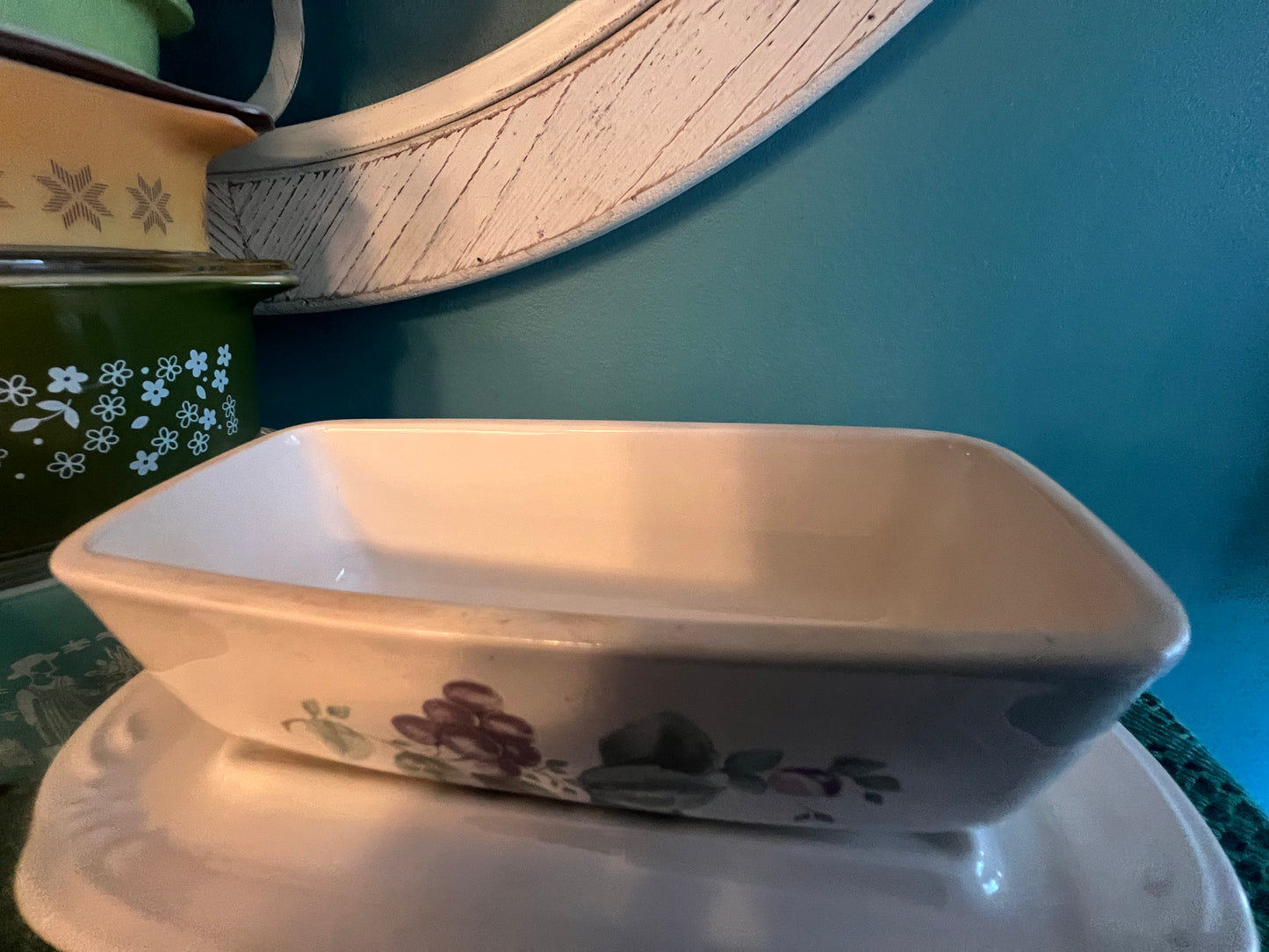 vintage Pfaltzgraff Grapevine stoneware covered butter dish