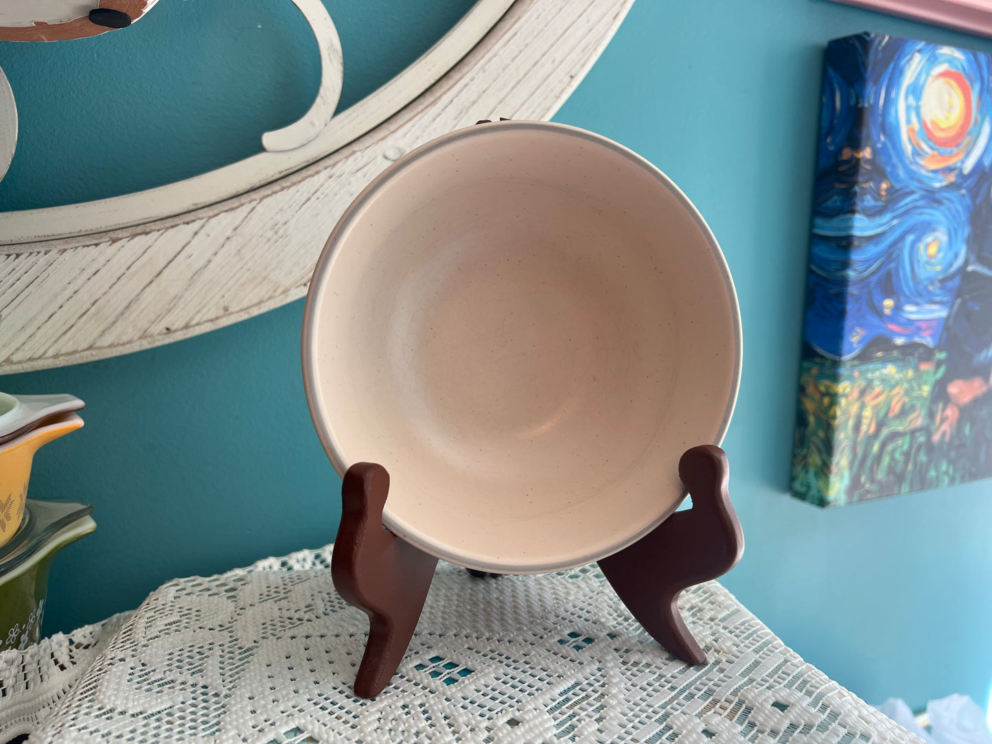 Vintage Pfaltzgraff Remembrance soup and cereal bowl with pink, peach, and white flowers