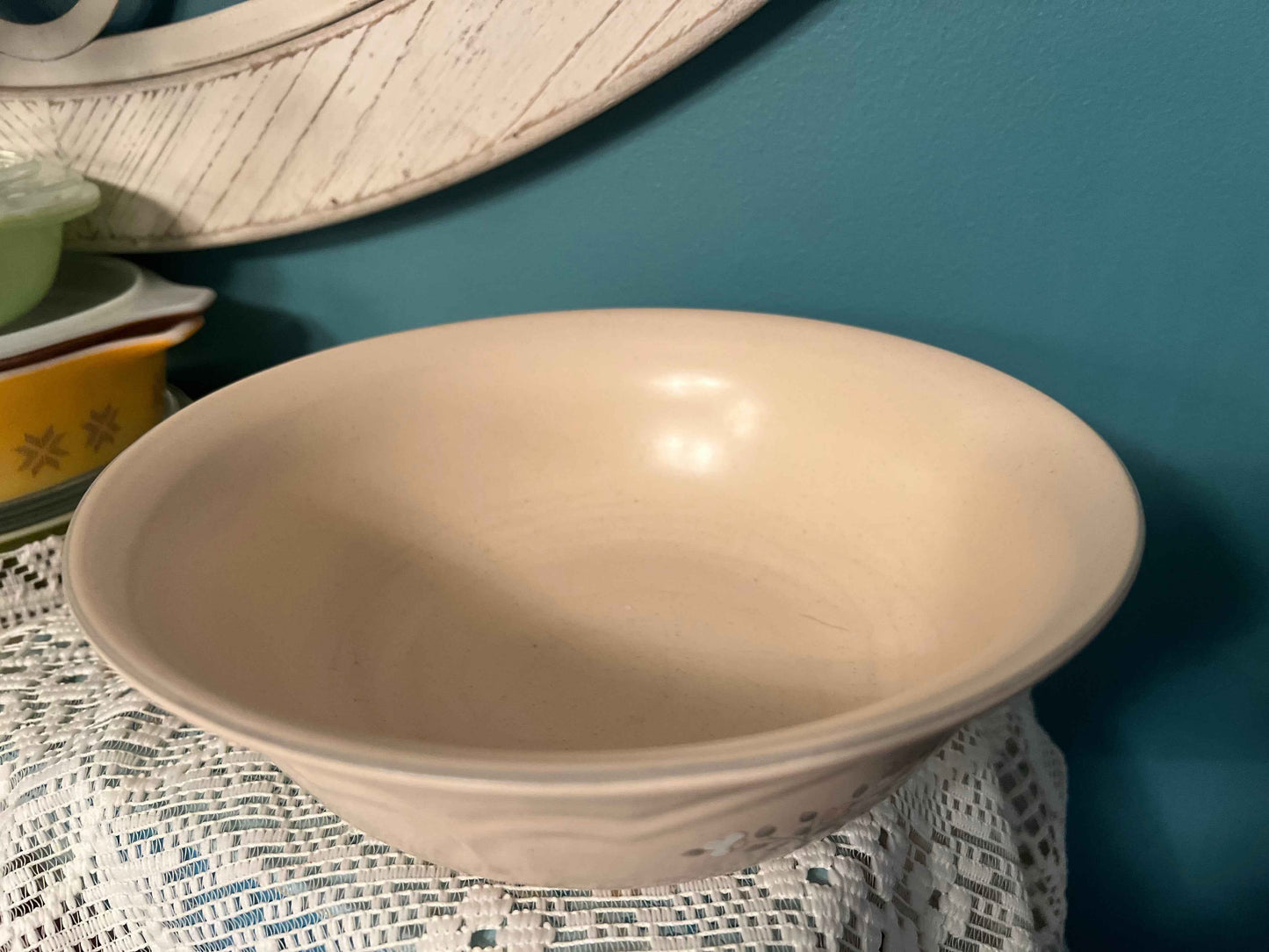 Vintage Pfaltzgraff Remembrance Vegetable/Serving Bowl – Pink, Peach & White Flowers, 1980s