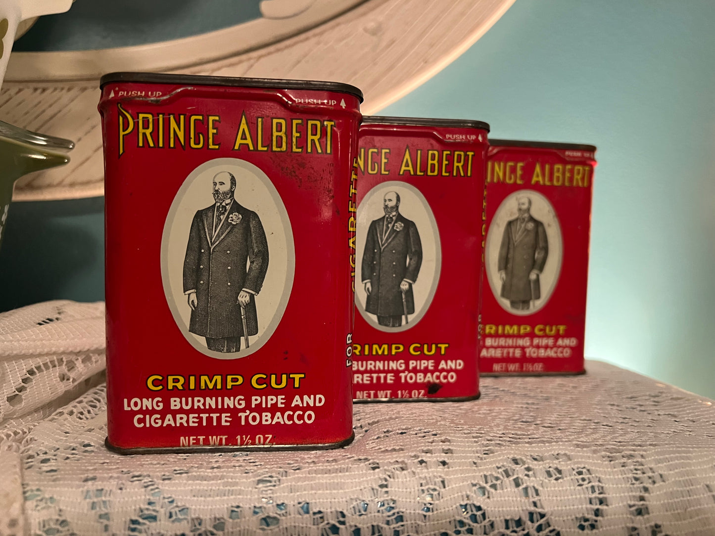 Vintage Prince Albert pocket tobacco tin collectible advertising display