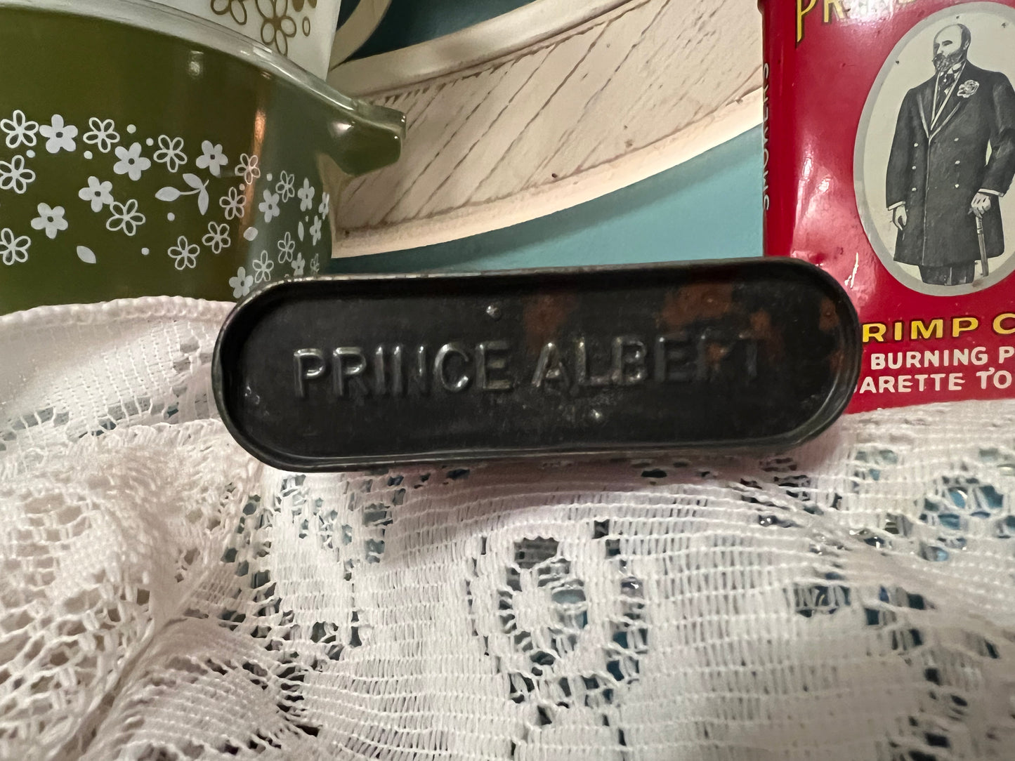 Antique R.J. Reynolds Prince Albert tin – Americana collectible display piece