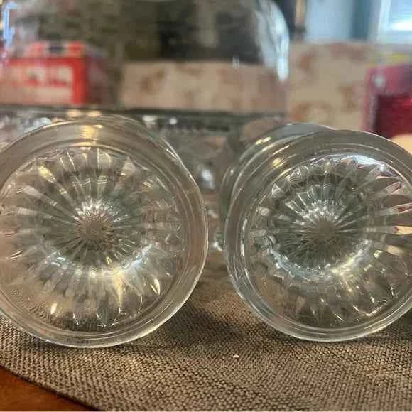 2 Etched Irish Coffee Mug, Pedestal Coffee Cup, Princess House Crystal Heritage Pattern