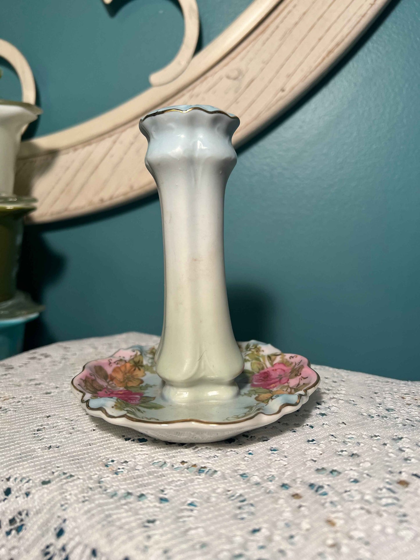 Vintage Hat Pin Holder | 5" Glass Collectible | Retro Vanity Decor