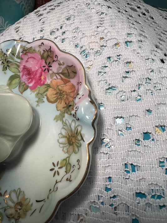 Vintage Hat Pin Holder | 5" Glass Collectible | Retro Vanity Decor