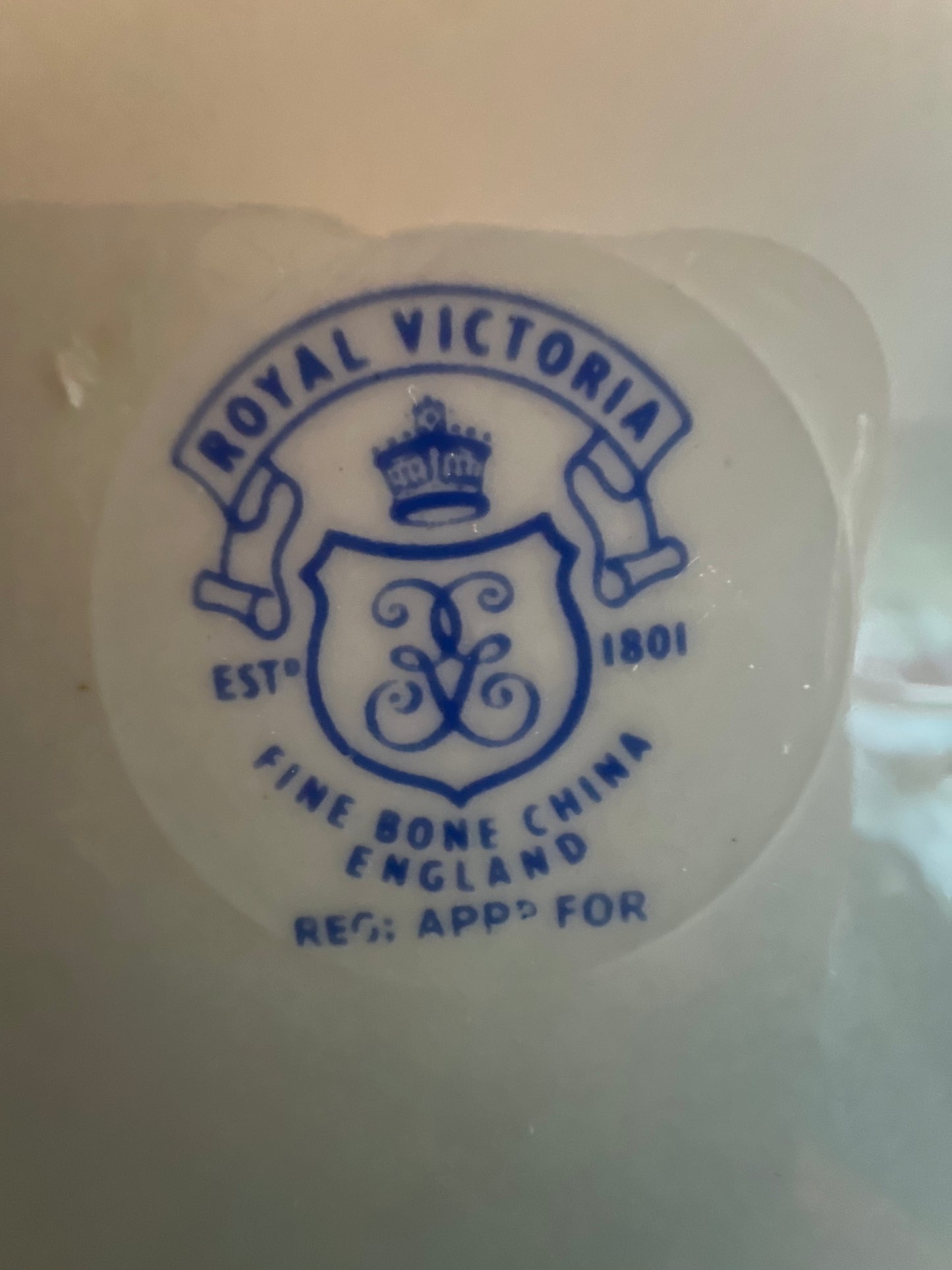 Vintage Royal Victoria Pink Roses 8” salad plate with gold trim
