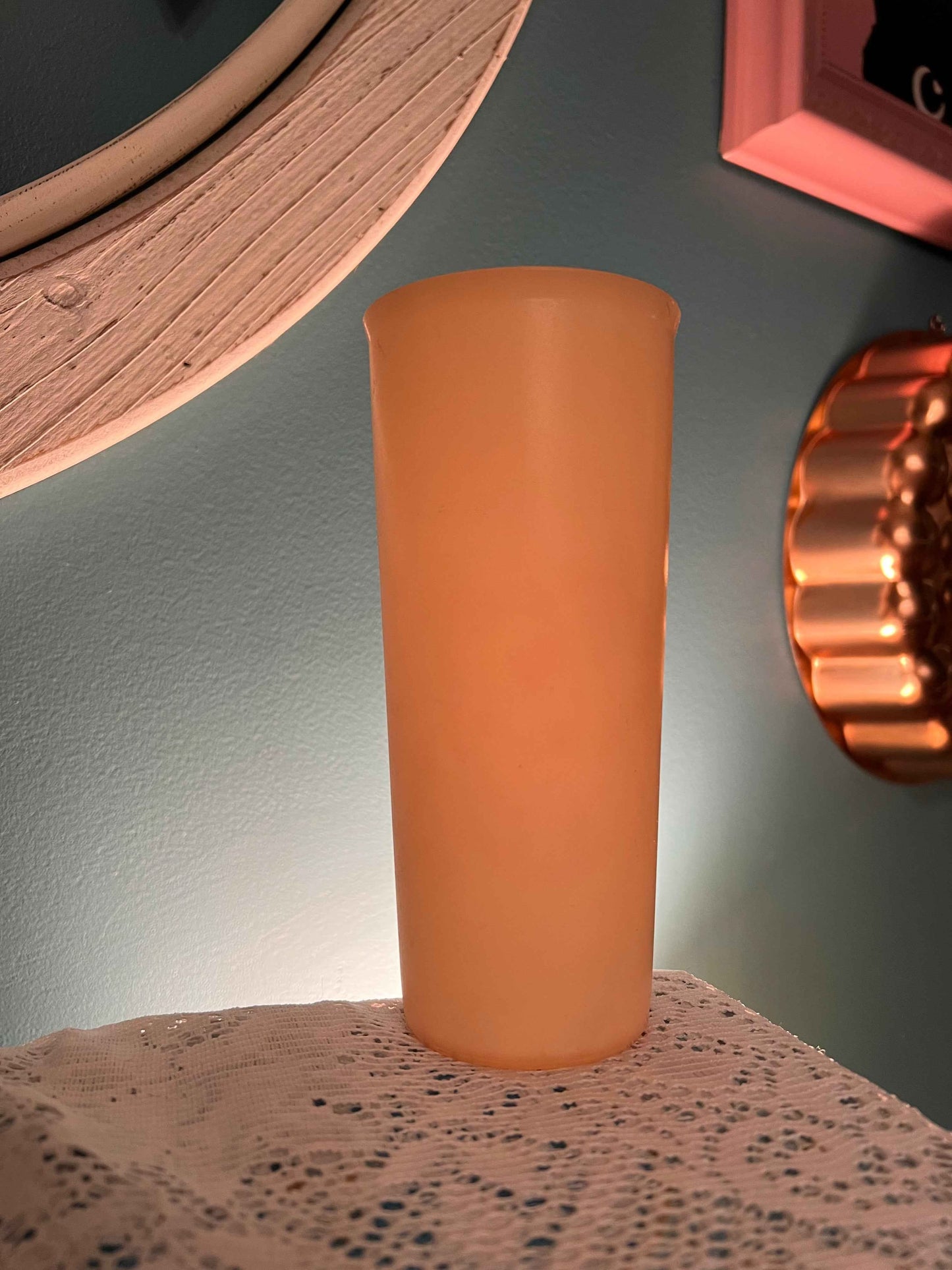 Vintage Tupperware Tall Tumblers #107 | Set of 3 | Mid-Century Drinkware | 16oz Plastic Cups