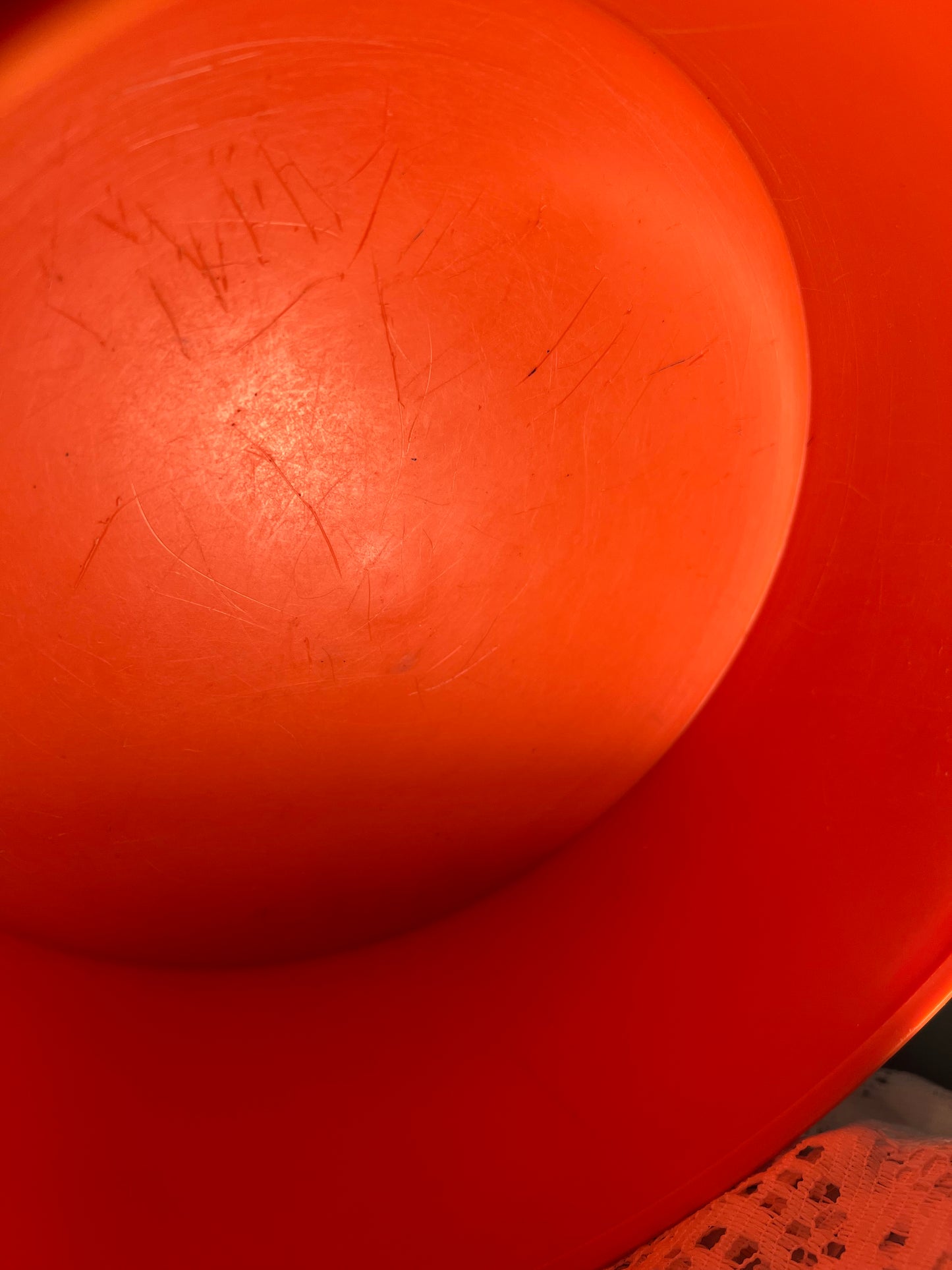 Orange Tupperware Servalier canister for retro kitchen décor