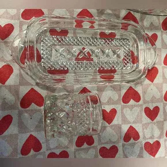 Vintage Anchor Hocking Wexford Jelly Jar Dish & Butter Base – Replacement, No Lids