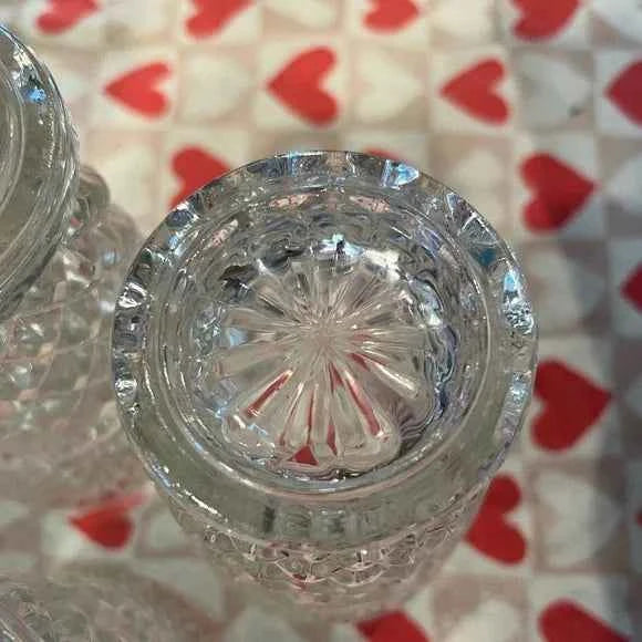 Anchor Hocking Wexford Diamond Pressed Crystal Glasses – Set of 4 - Vintage Glassware