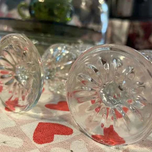 Anchor Hocking Wexford Goblets - Set of 2 | Vintage Pressed Glass Stemware | Vintage Glassware