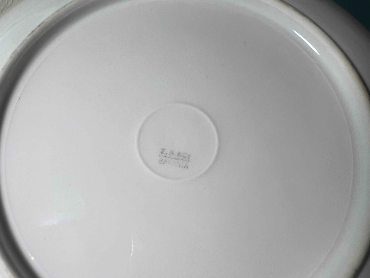 Vintage Z.S. & Co Bavaria Porcelain Plate | Orleans Floral Gold Trim | German China