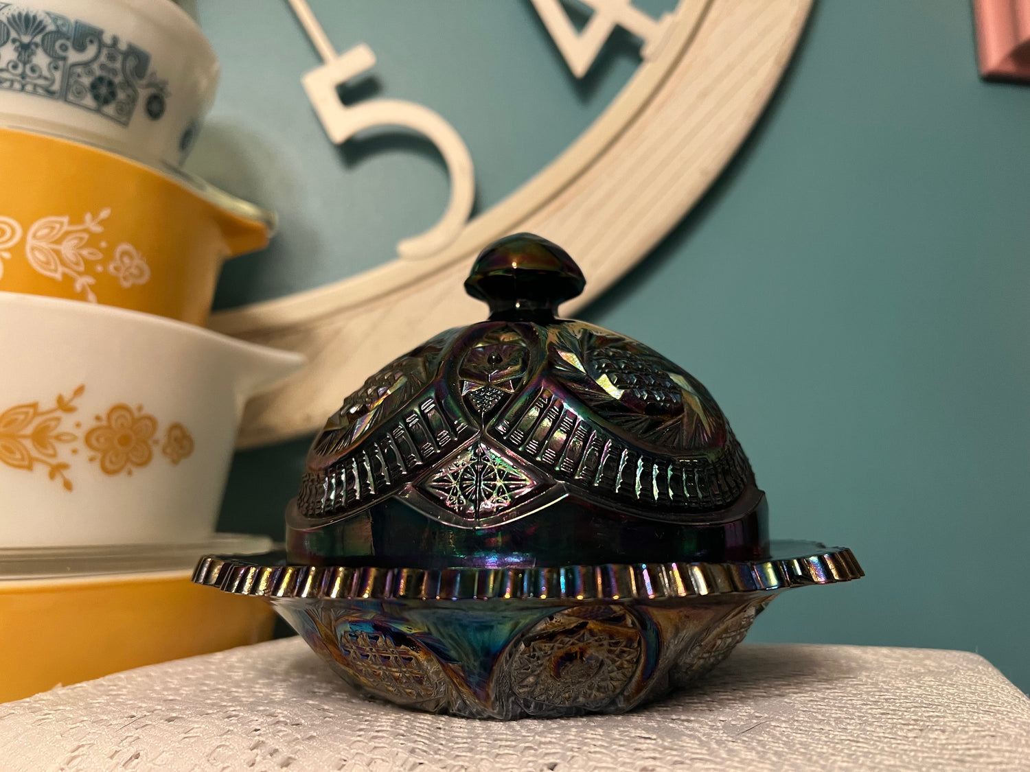 LE Smith Glass Company - Vintage Glassware, Carnival Glass