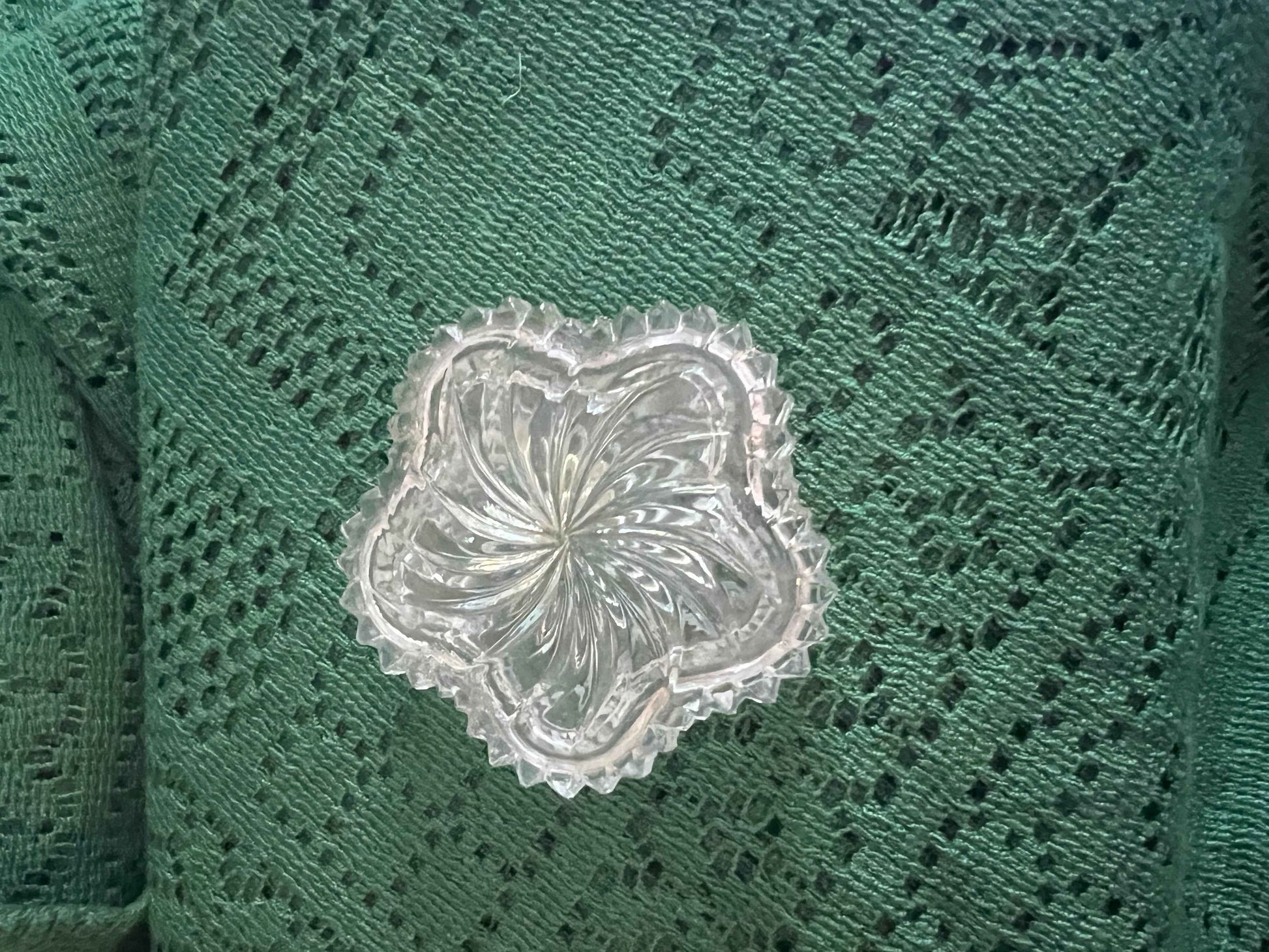 Vintage Lead Crystal 24% Pbo Flower Trinket Box – Made in Western Germany