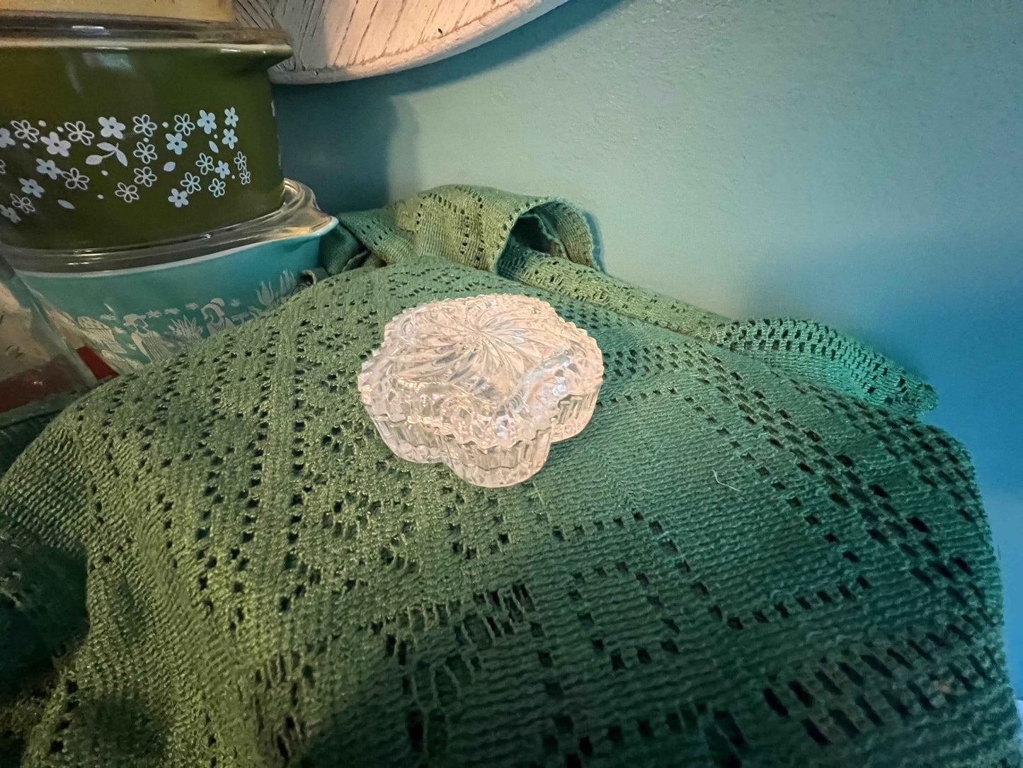 Vintage Lead Crystal 24% Pbo Flower Trinket Box – Made in Western Germany