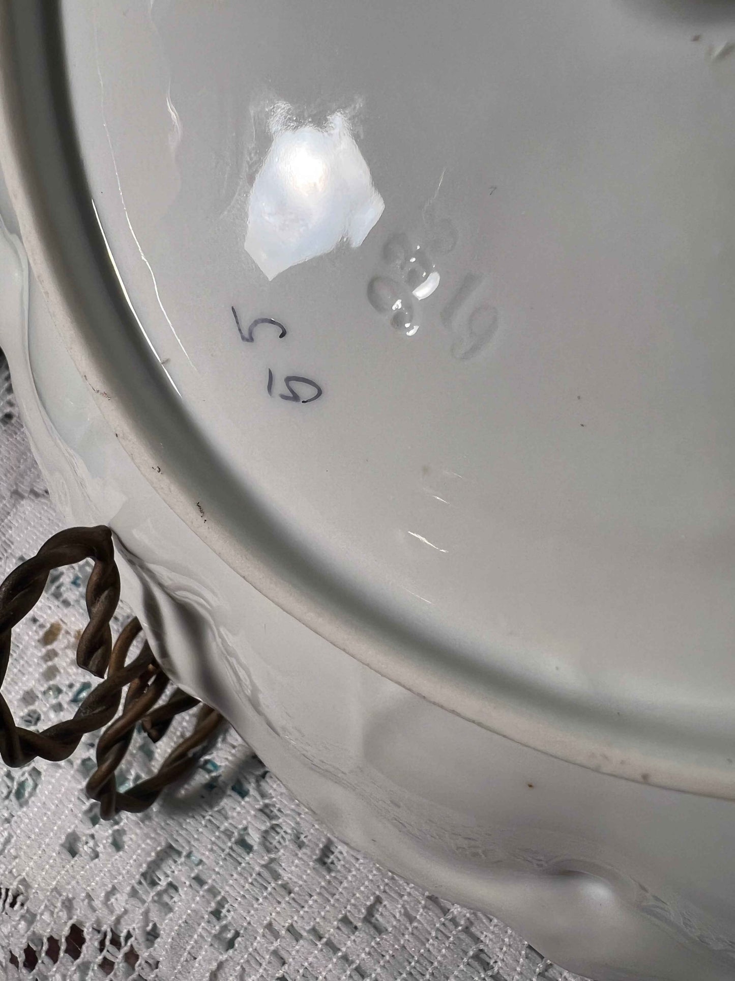 Vintage MZ Austria Scalloped Plate | Pink & Green Floral Grape Pattern | Fine Porcelain