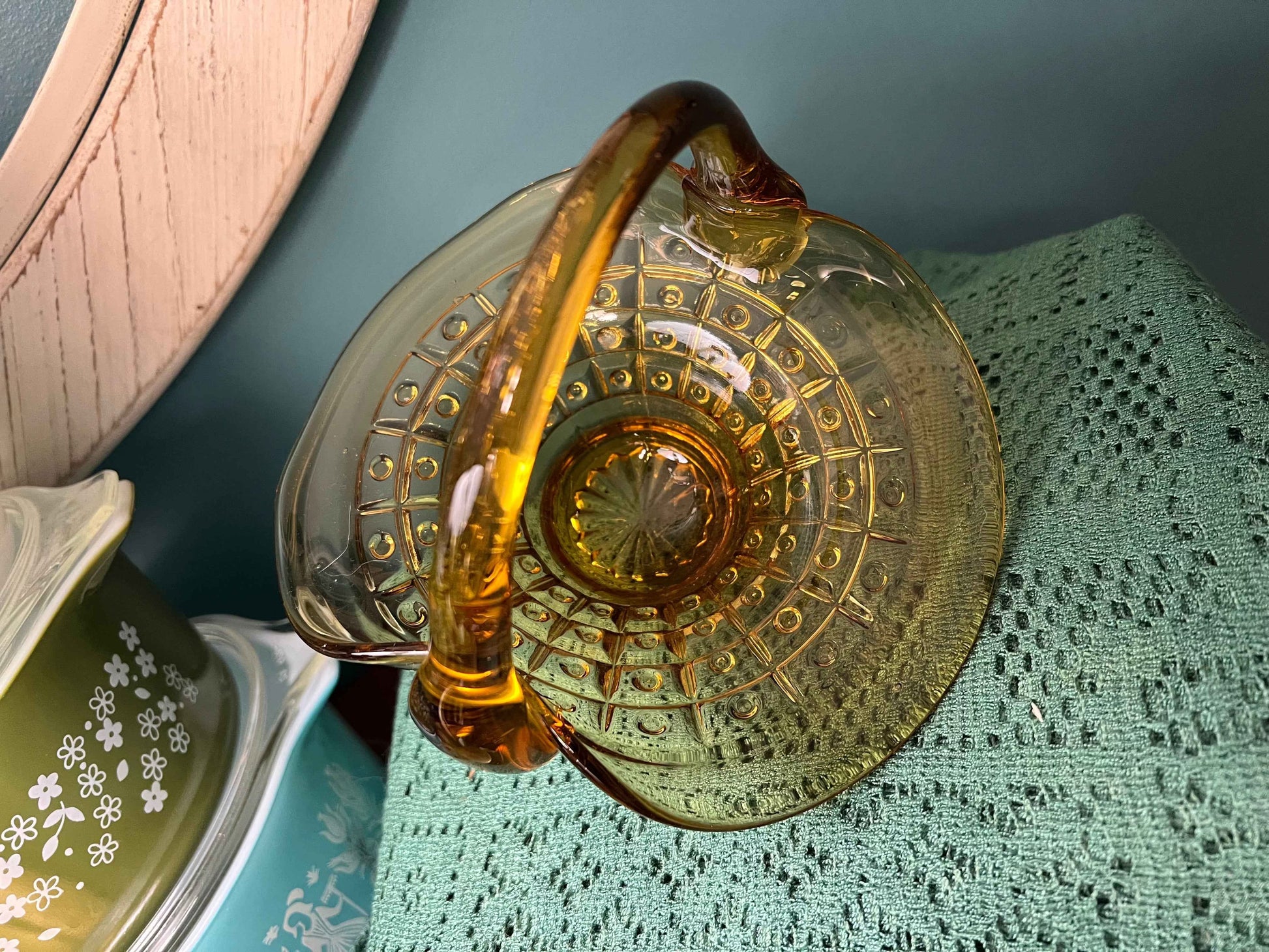 Width: 6 1/2 inches Height: 5 1/2 inches Depth: 5 1/8 inches