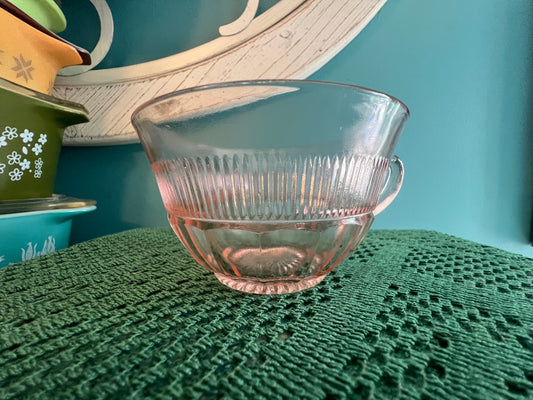Vintage Anchor Hocking Coronation Pink cup 1936-1940 collectible