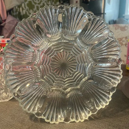Vintage Anchor-Hocking collectible serving dish for appetizers or seafood