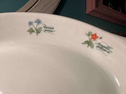 Anchor Hocking Ovenware Au Gratin Casserole Dish | 1 Quart | Vintage Floret Pattern