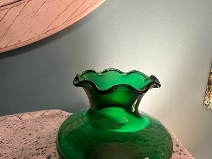 Short-stemmed mid-century modern vase by Anchor Hocking