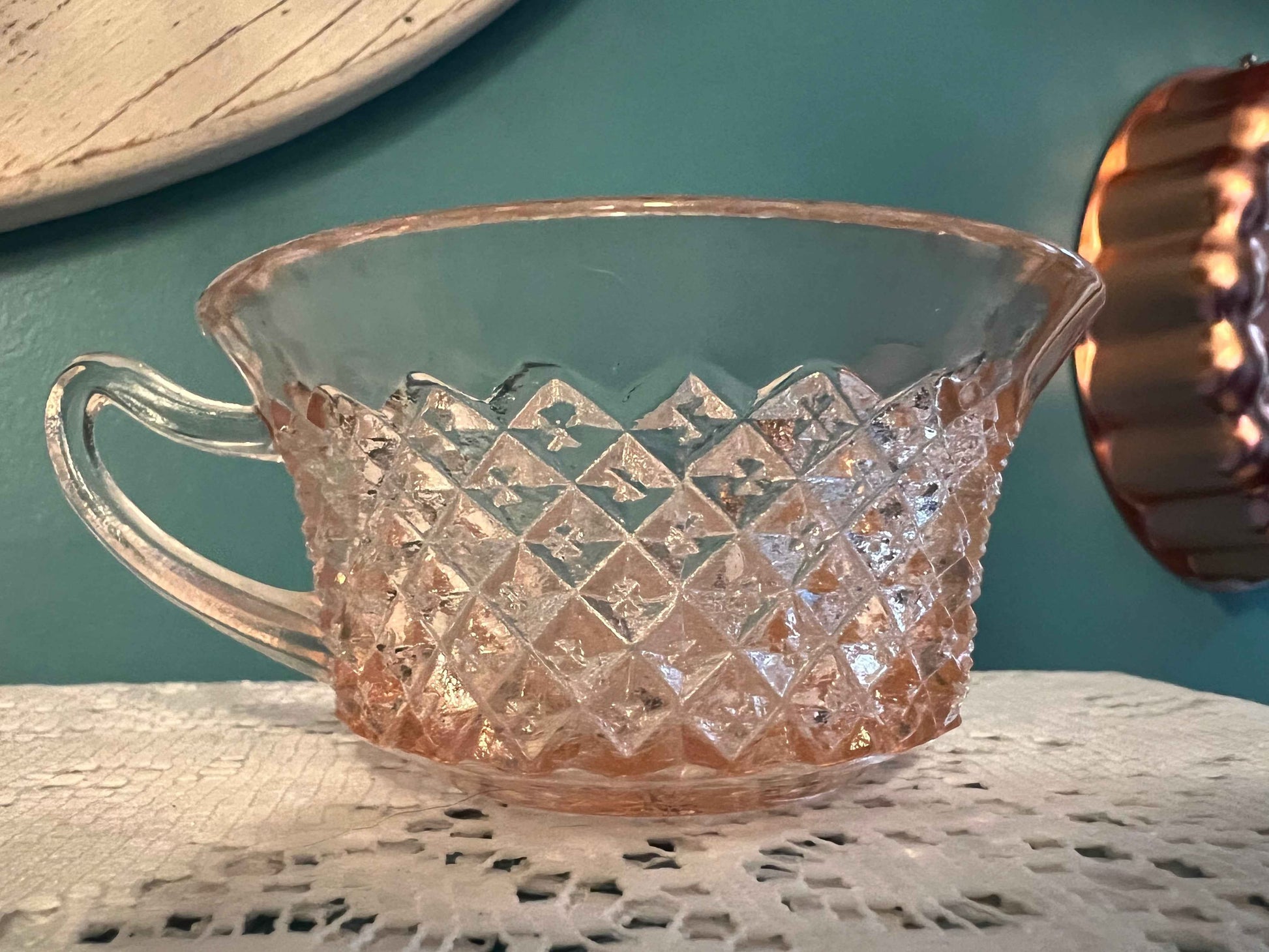 Anchor Hocking Miss America - Pink Depression Glass Teacups – Set of 3 | Vintage Glassware