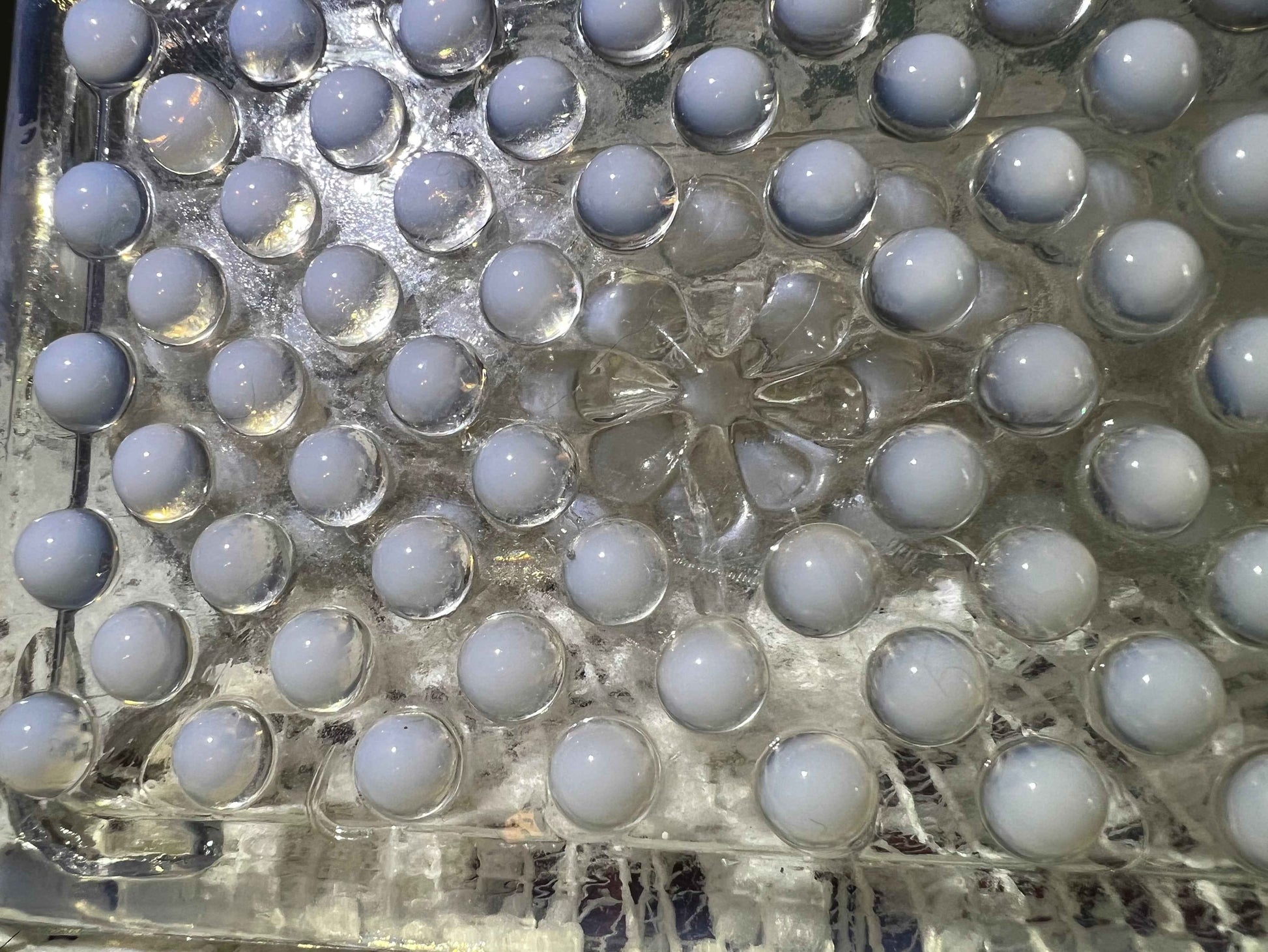 Vintage Anchor Hocking Moonstone Opalescent Glass Lidded Trinket Box | Hobnail