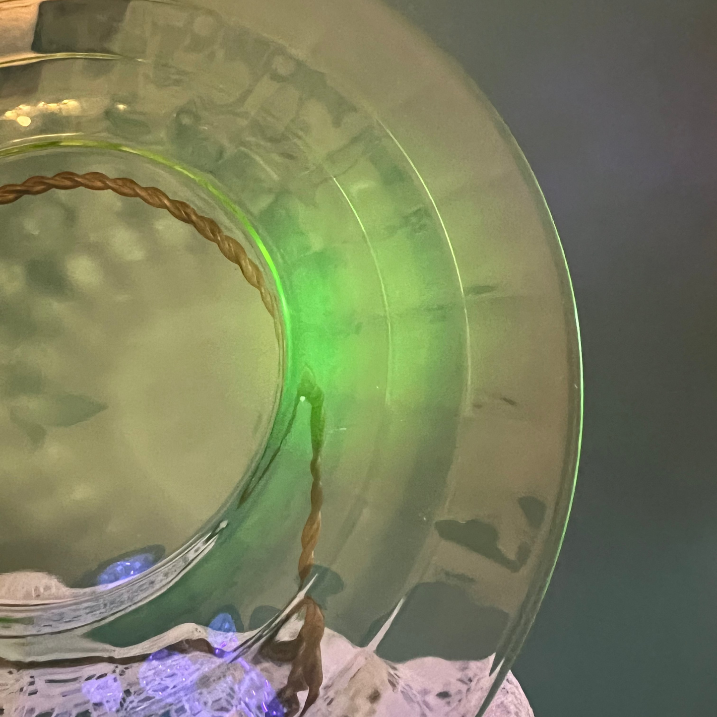 Collectible uranium glass dish