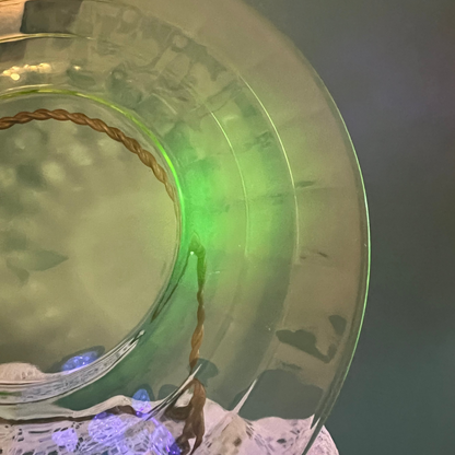 Collectible uranium glass dish