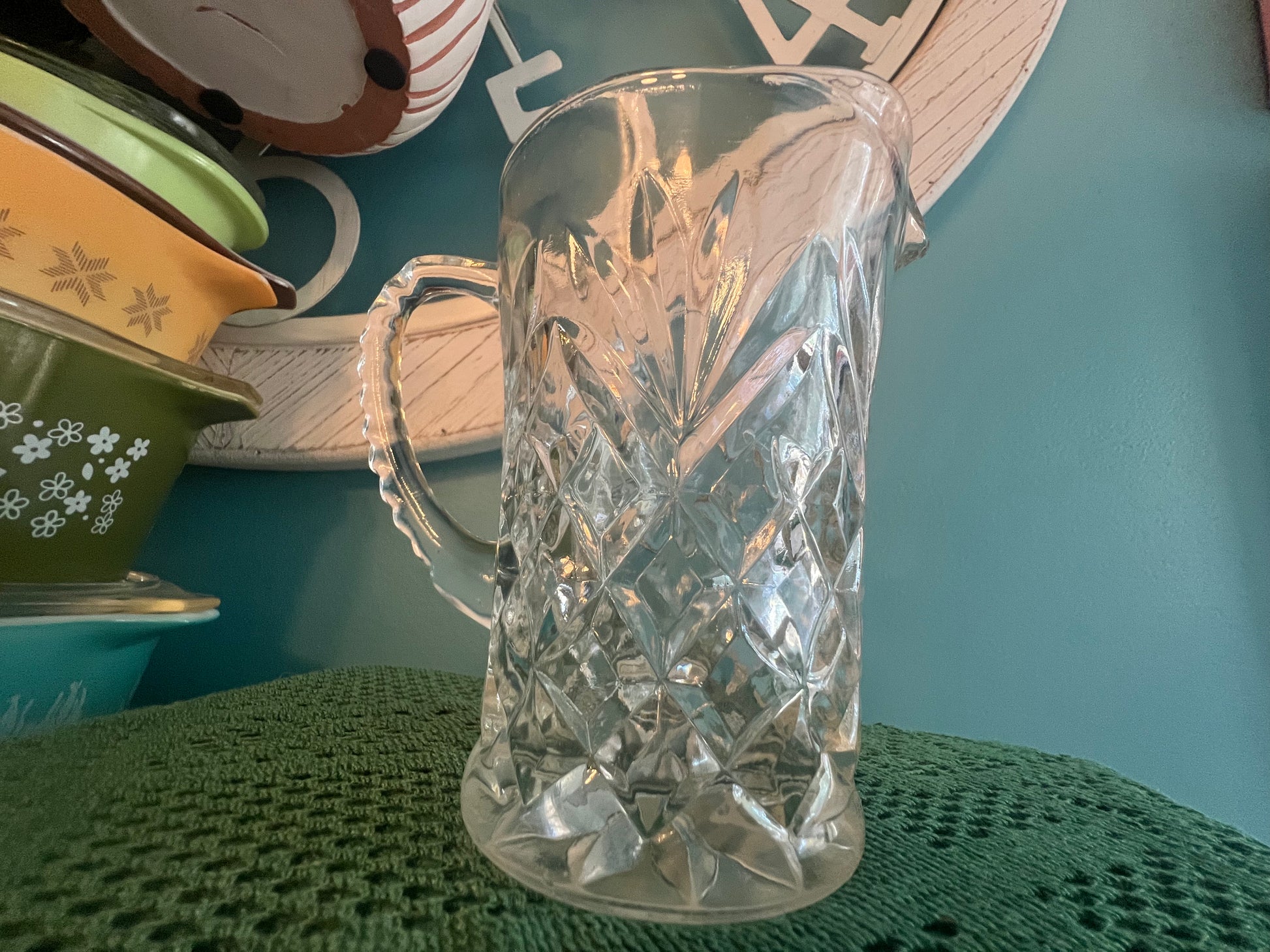 Vintage 1960s Anchor Hocking Depression Glass small pitcher or large creamer