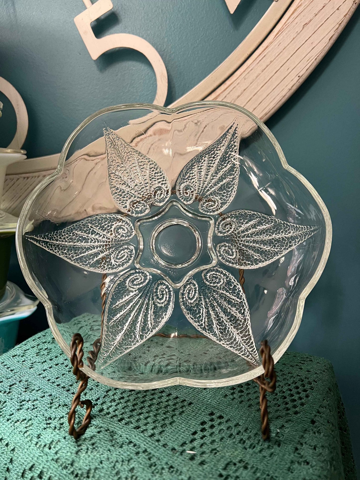 Vintage Anchor Hocking Renaissance Clear Glass Bowl | 1959–1960 Pressed-Cut Glass