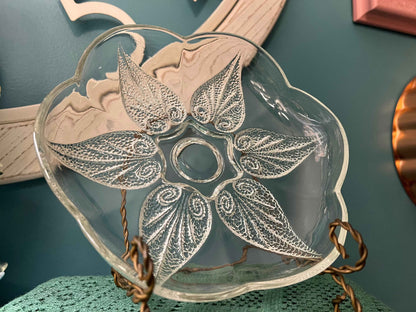 Vintage Anchor Hocking Renaissance Clear Glass Bowl | 1959–1960 Pressed-Cut Glass