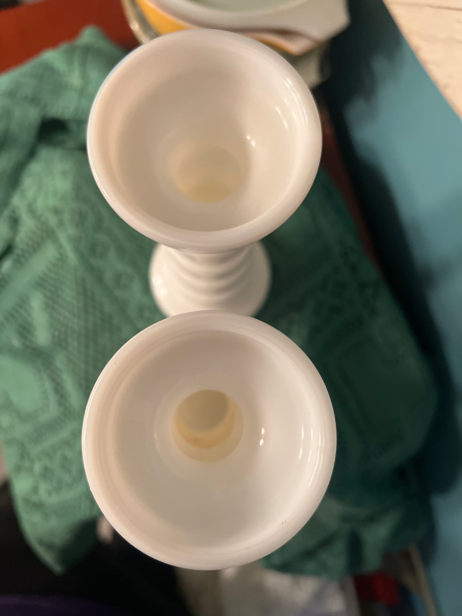 Anchor Hocking ringed bud vase