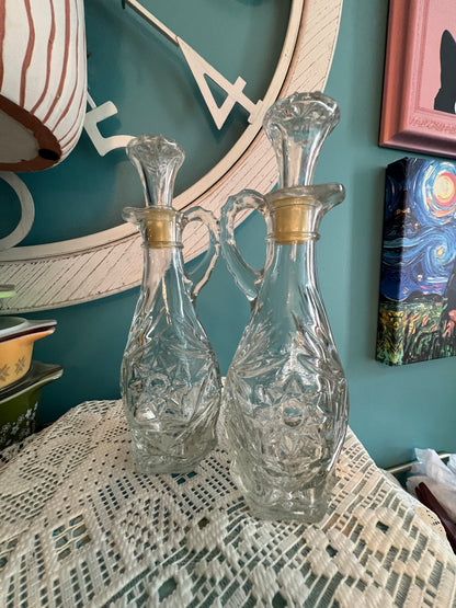 Vintage Anchor Hocking Star of David cruet