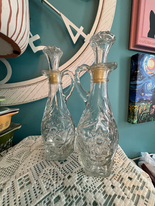 Vintage Anchor Hocking Star of David cruet