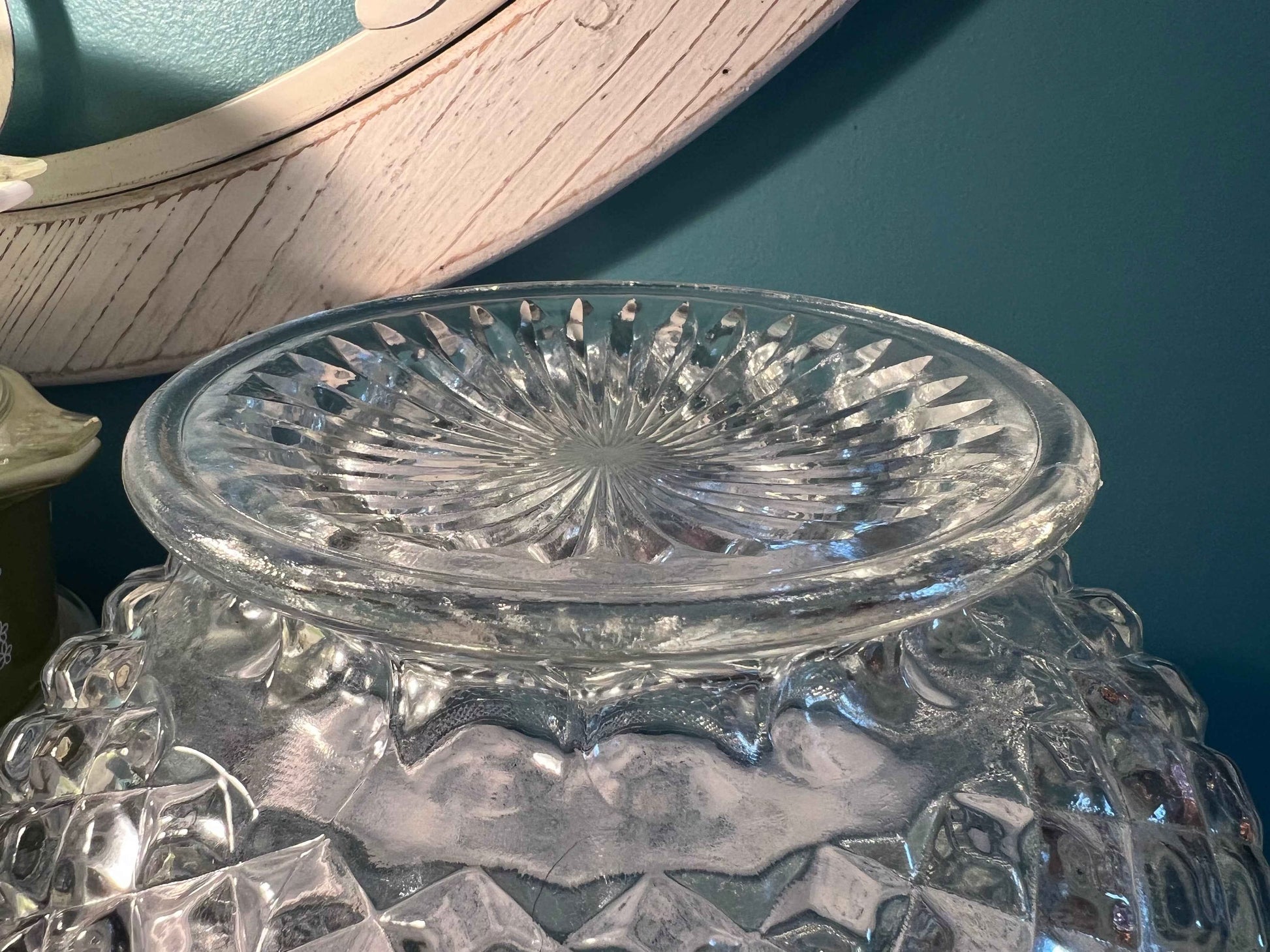 Anchor Hocking Wexford Bowl | Large Scalloped Edge | Vintage Glassware