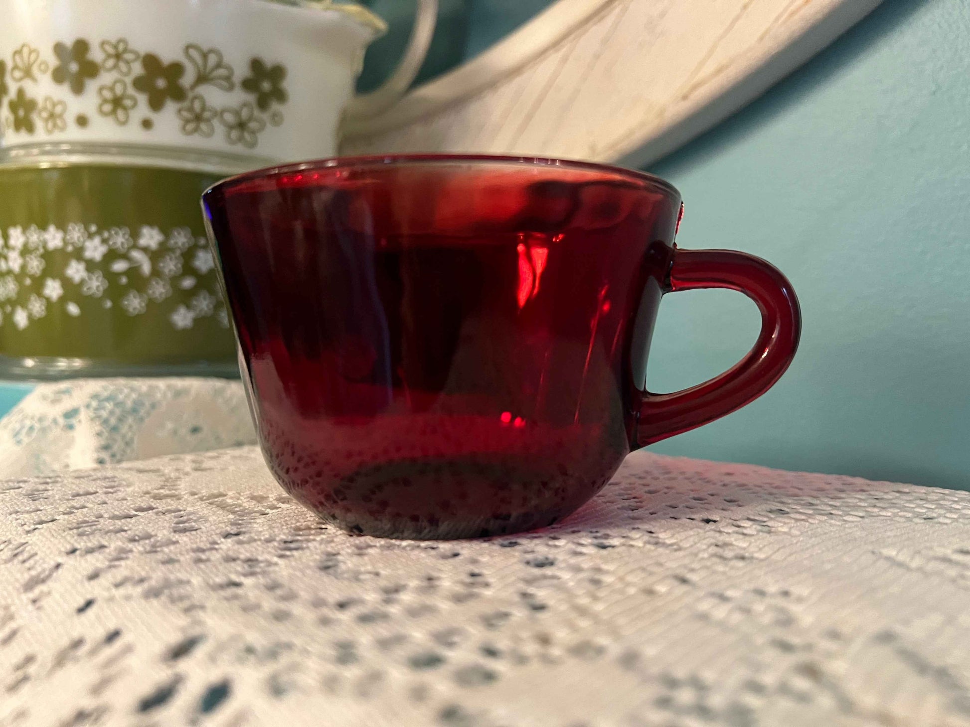 Anchor Hocking Royal Ruby Red Glass Cups - Set of 2 | Vintage Drinkware