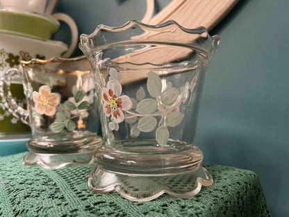 Antique Jefferson Glass Vogue spooner and creamer c.1904