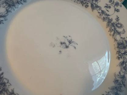 Set of 2 Arcopal France Glenwood 7¾” salad plates with blue floral rim