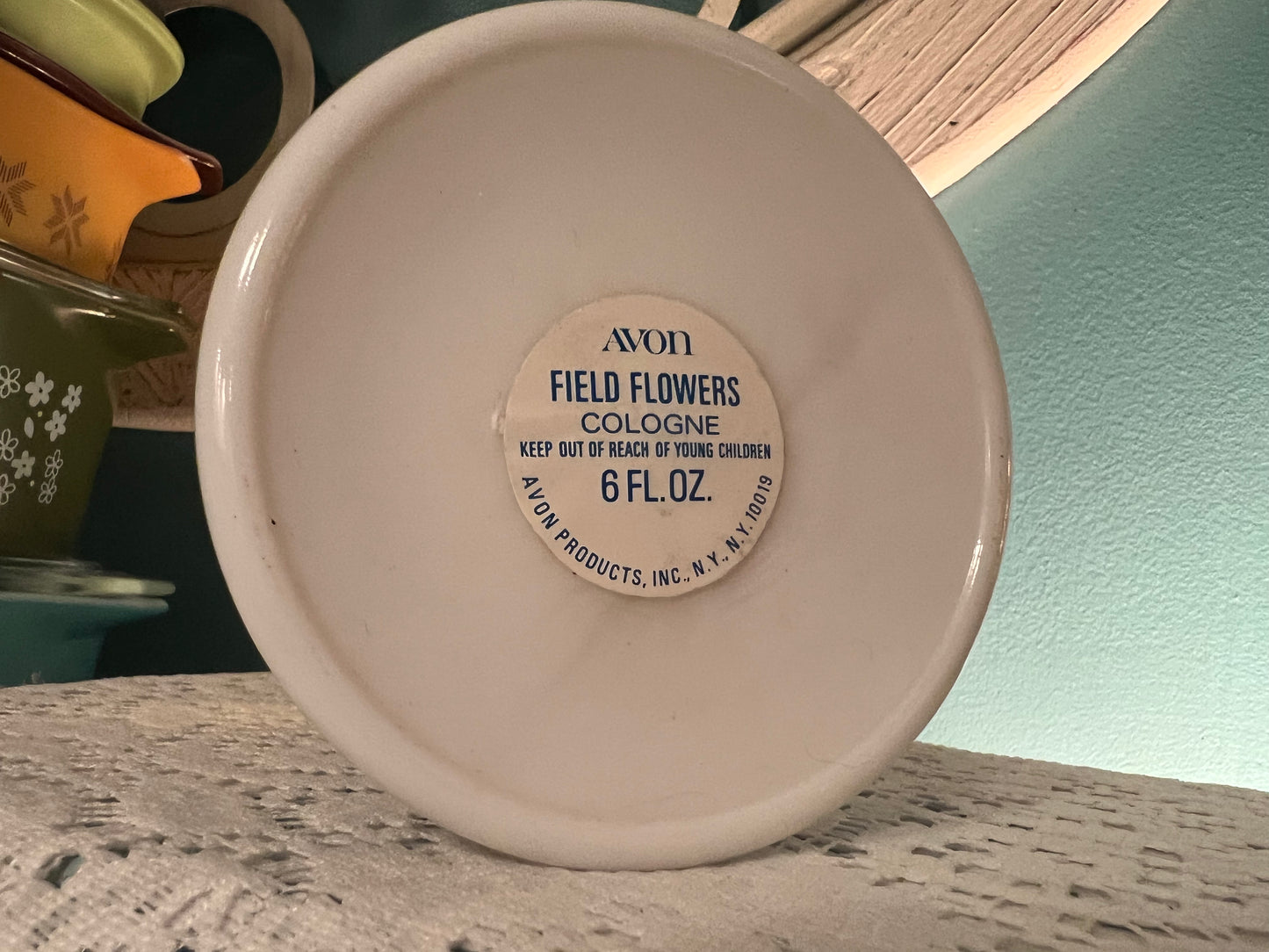 Vintage Avon White Milk Glass Perfume Bottle and Hurricane Lamp collectible