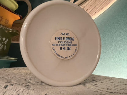 Vintage Avon White Milk Glass Perfume Bottle and Hurricane Lamp collectible