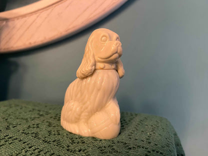 Vintage Avon Lady Spaniel Patchwork Cologne | Collectible Mid-Century Perfume Bottle