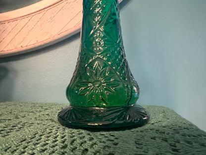 Vintage Avon Turquoise Blue Moonwind Cologne | Collectible Perfume Bottle | Chip in Lid