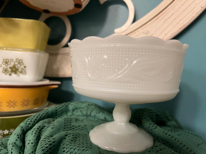 Mid-century collectible milk glass bowl