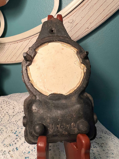 Cast Iron Trivet and Ashtray - Ceramic 1902 Mercedes-Simplex Insert | Vintage Barware