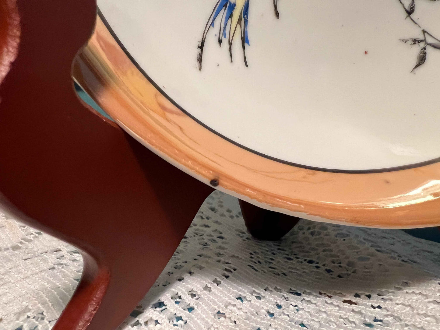 Lusterware Chikaramachi Japanese Bowl | Birds & Flowers | Vintage Mid-Century Dishware