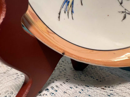 Lusterware Chikaramachi Japanese Bowl | Birds & Flowers | Vintage Mid-Century Dishware