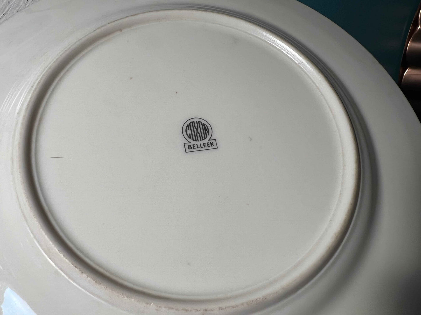 Vintage Coxon Belleek Floral Bouquet Plate | 9” Bone China | Gold Trim